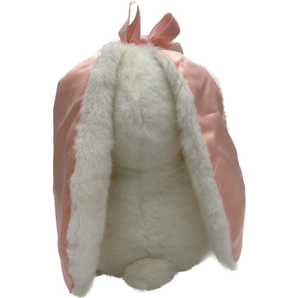 Vtg 1992 Dakin Bunny Rabbit Plush Stuffed Animal‎ Floppy Satin Ears Heart Easter - Picture 5 of 10